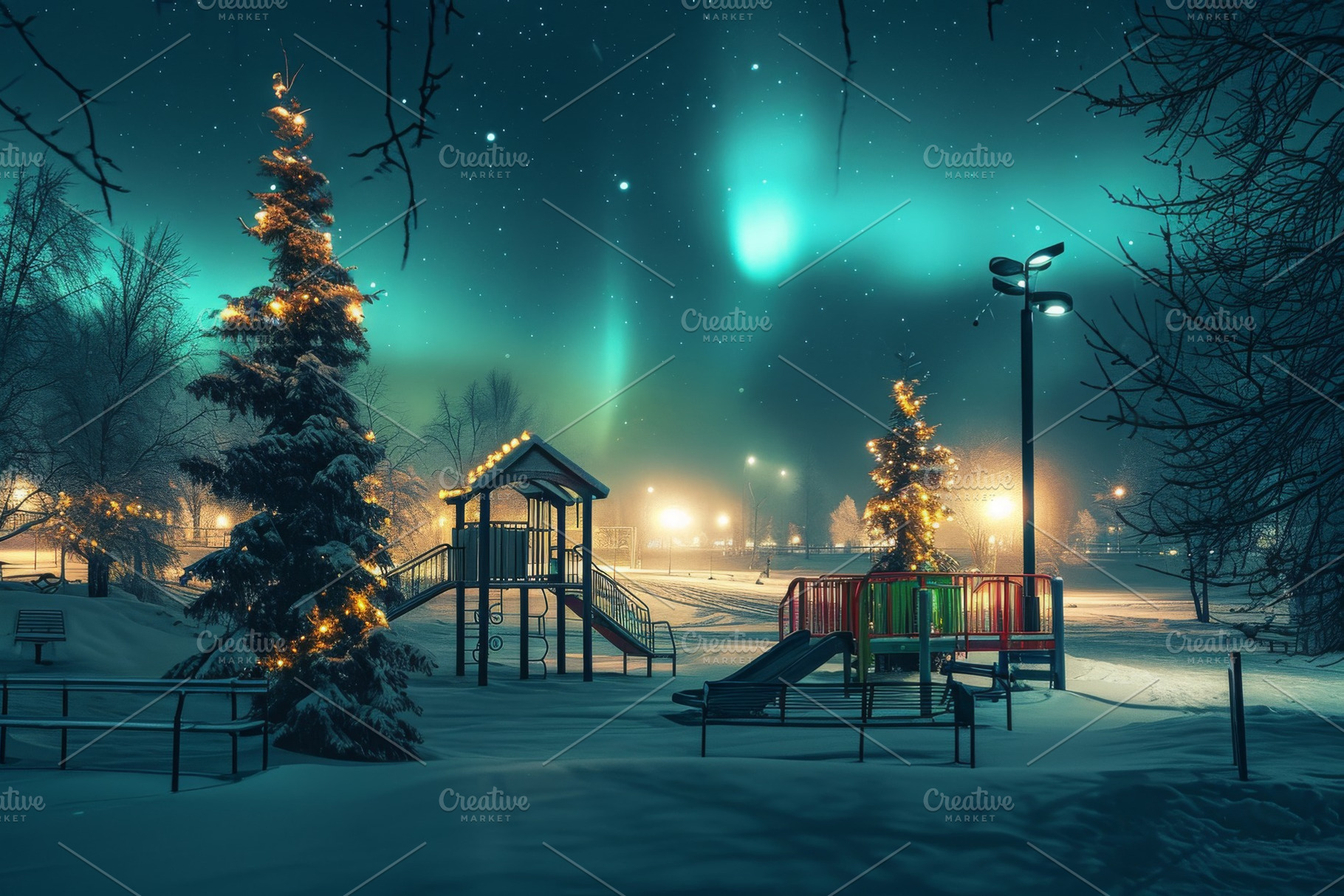 A snowy park filled with activity as, a Photo by Iftikhar Alam