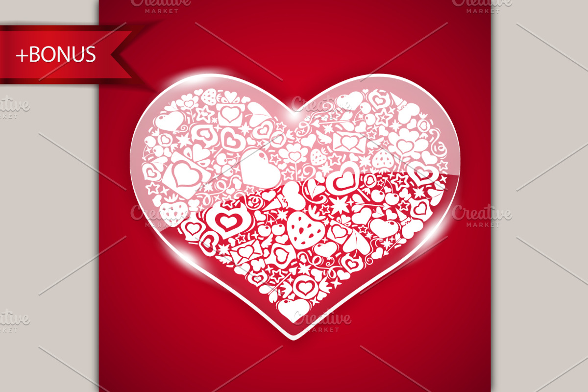 Vector Icons Hearts Set preview 4