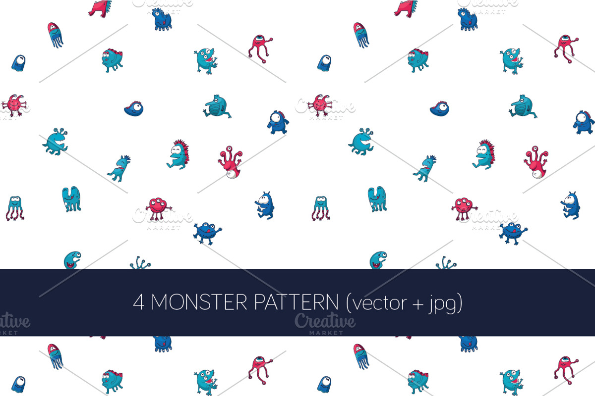 Monster set, an Illustration by YuliaBiser (Photo 2 of 6)