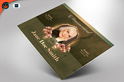 Vintage Green Funeral Announcement, a Card Template by SeraphimChris (Thumbnail 1 of 6)