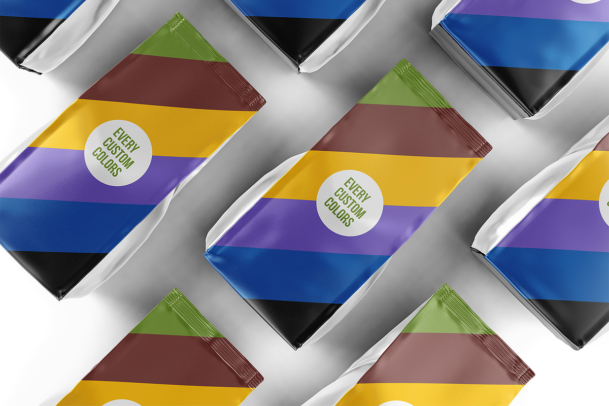 Coffee pouch. Top view, a Packaging Mockup by easymock (Photo 4 of 6)