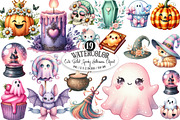 Cute Pastel Spooky Halloween PNG, an Illustration by Designking (Thumbnail 1 of 4)