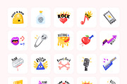 Rock Animated Stickers, a Duotone Icon by Brickclay (Thumbnail 6 of 7)