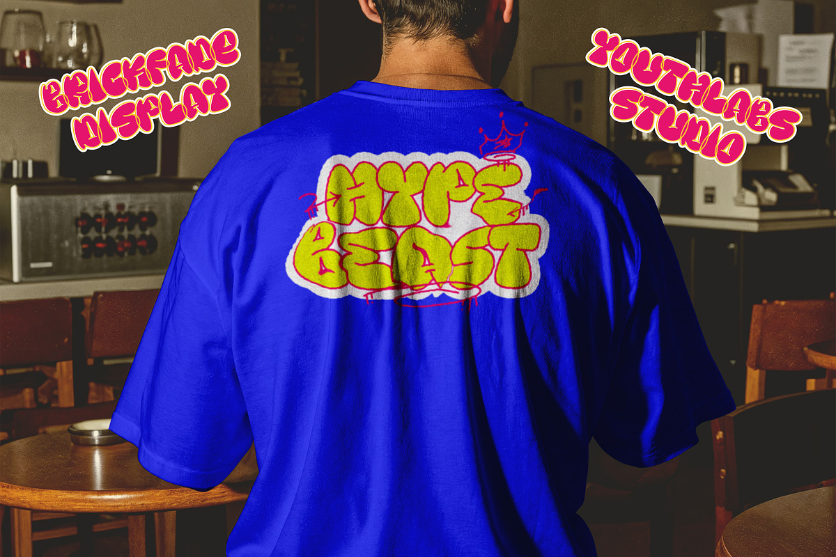 YT Brickfade - Bubble Graffiti Font, a Handwritten Font by Youthlabs Studio (Photo 7 of 15)