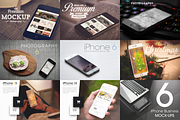 iPhone Mock-Ups: Super Bundle [-75%], an iPhone Mockup by Lucas Alexander (Thumbnail 2 of 11)