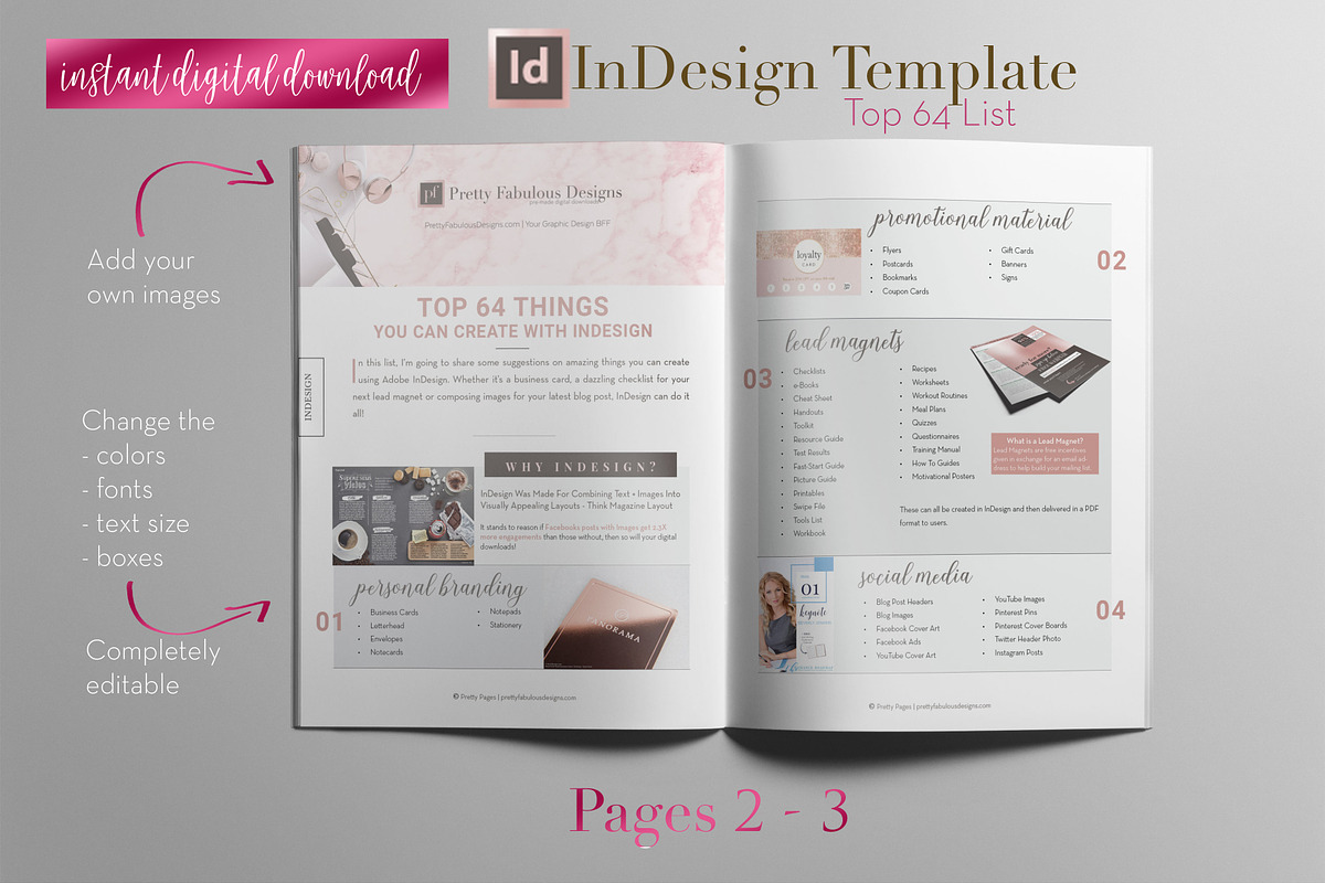 Lead Magnet List | InDesign Template, a Brochure Template by Planner ...