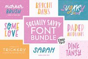 SOCIALLY SAVVY Font Bundle, a Sans Serif Font by Blush Font Co. (Thumbnail 1 of 13)