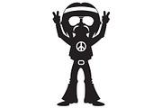 Cute Hippie Silhouette, a Person Illustration by Mark Murphy Creative (Thumbnail 1 of 2)