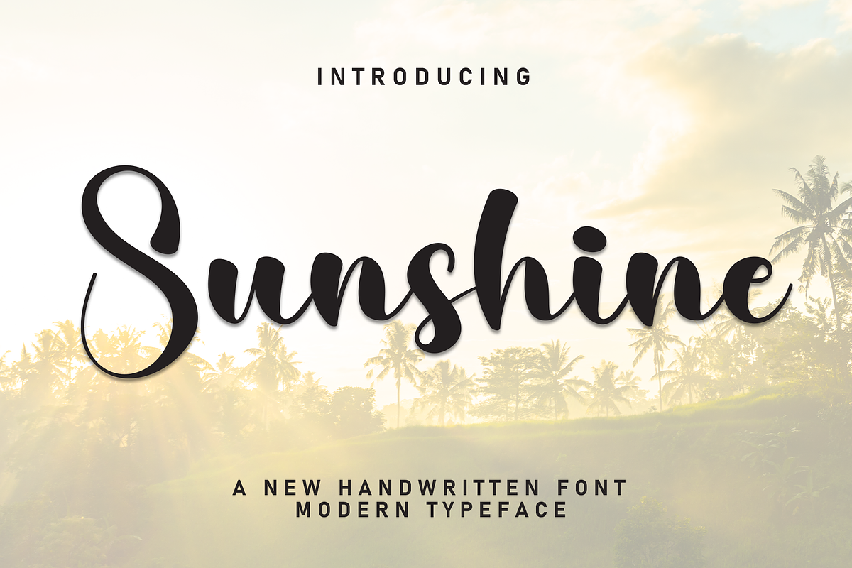 Sunshine | Script Font, a Handwritten Font by Scratchones (Photo 1 of 8)
