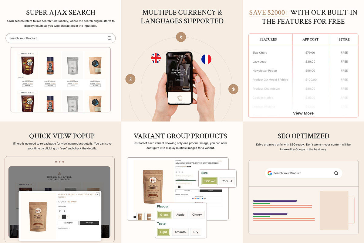 Coffee Shopify Theme, a Shopify Template by LogicGo Shopify Experts (Photo 5 of 5)