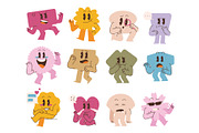 Vintage Retro Cute Emoji sticker, an Object Graphic by Vesvocrea (Thumbnail 7 of 9)