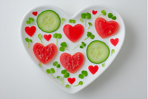 A top view showcases a heart-shaped, a Food & Drink Photo by ZinetroN