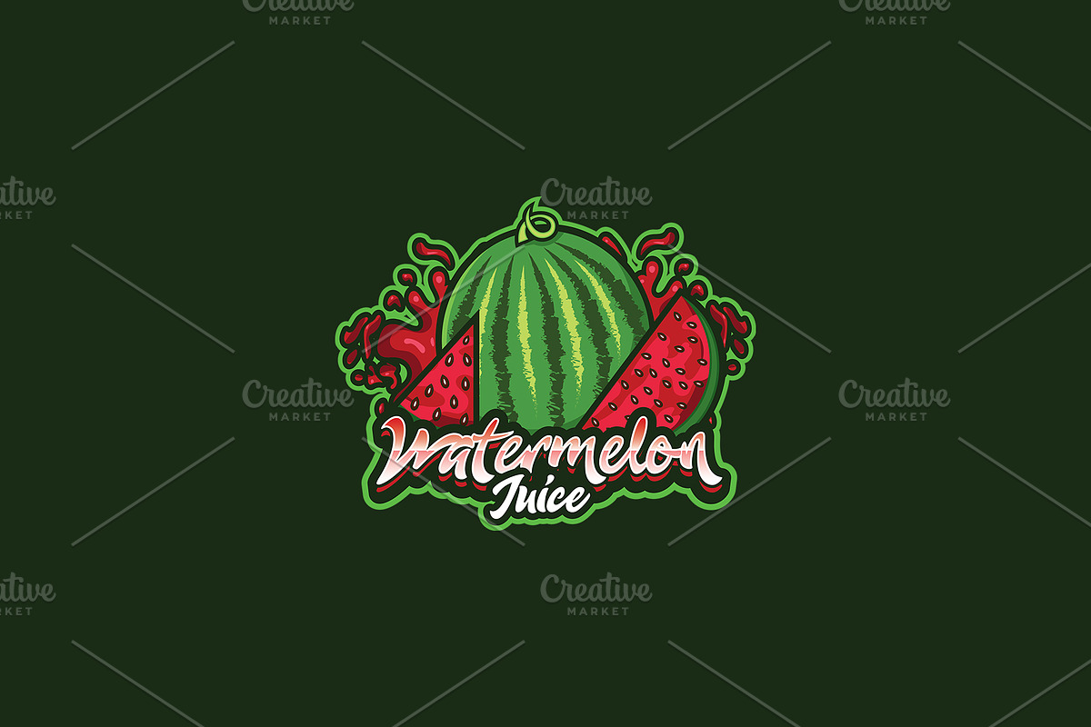 Watermelon Mascot Logo Template, a Branding & Logo Template by HasnainGFX (Photo 3 of 3)