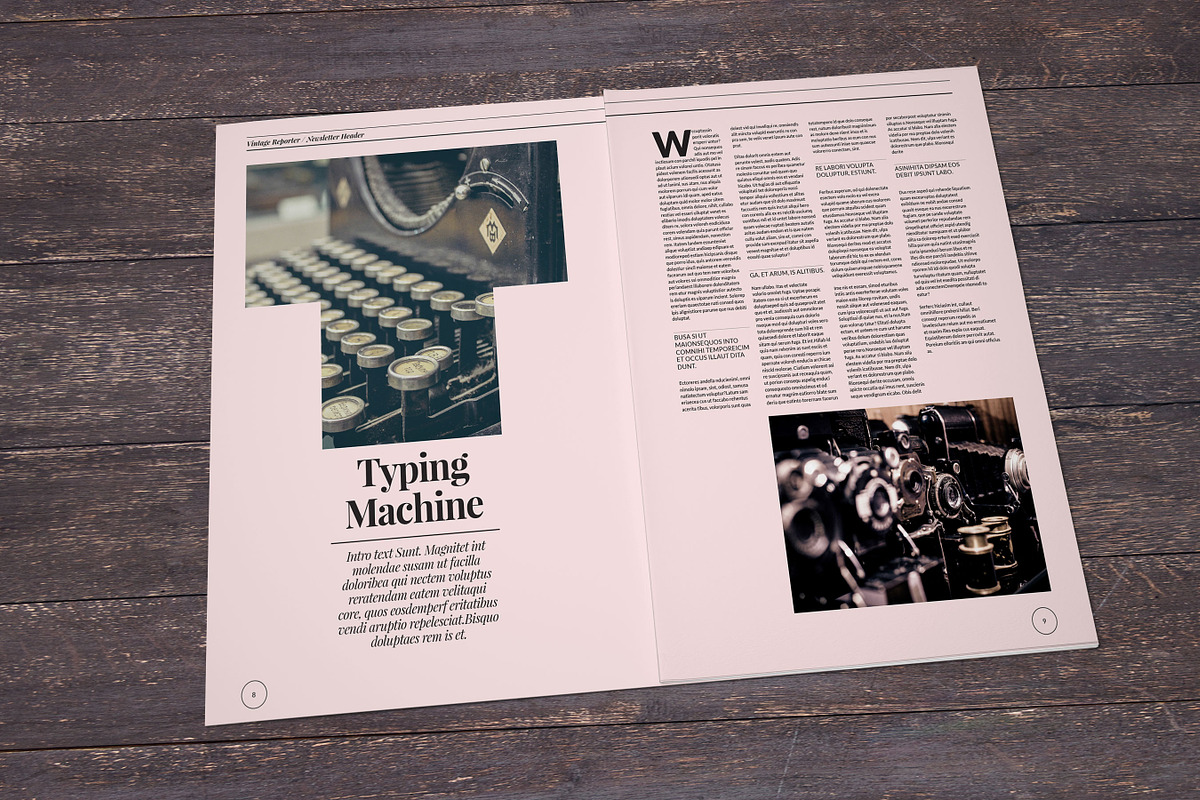 Vintage Newsletter, a Magazine Template by IndieStock (Photo 5 of 5)