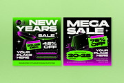 Black New Years Eve Sale Banner, an UI Kit Template by graphicook (Thumbnail 4 of 10)