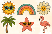 Retro Beach Collection, a Seasonal Illustration by KiddoGlyphs Studio (Thumbnail 3 of 4)