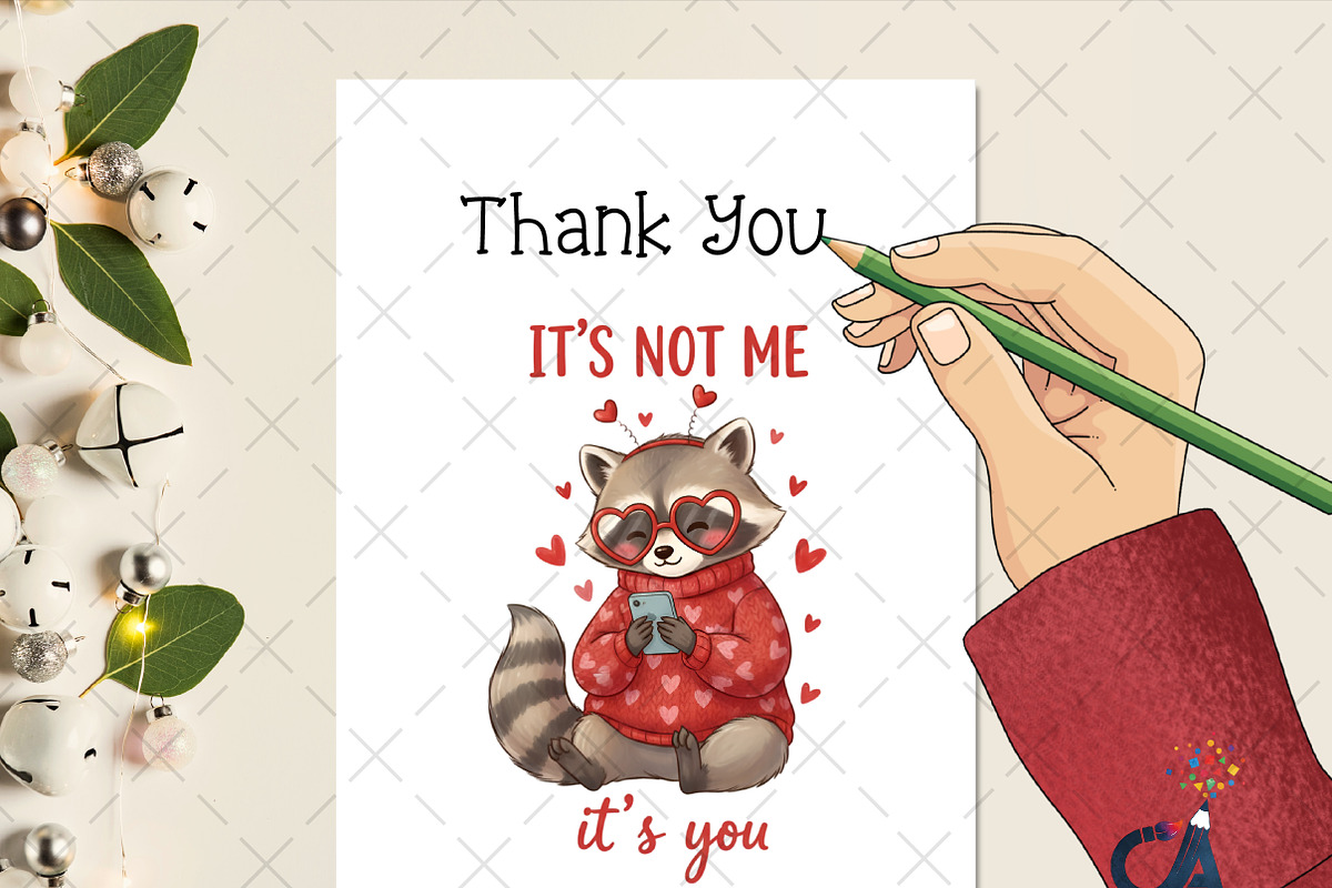 Funny Anti Valentine Raccoon Single, an Illustration by Creative Art (Photo 4 of 6)
