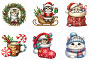 Kitten Christmas Clipart, an Illustration by DreamPrint404 (Thumbnail 6 of 6)