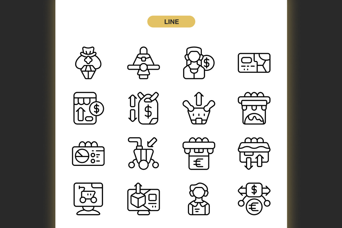 Market Trade Icons, an Icon by Spacepixel Creative (Photo 2 of 3)