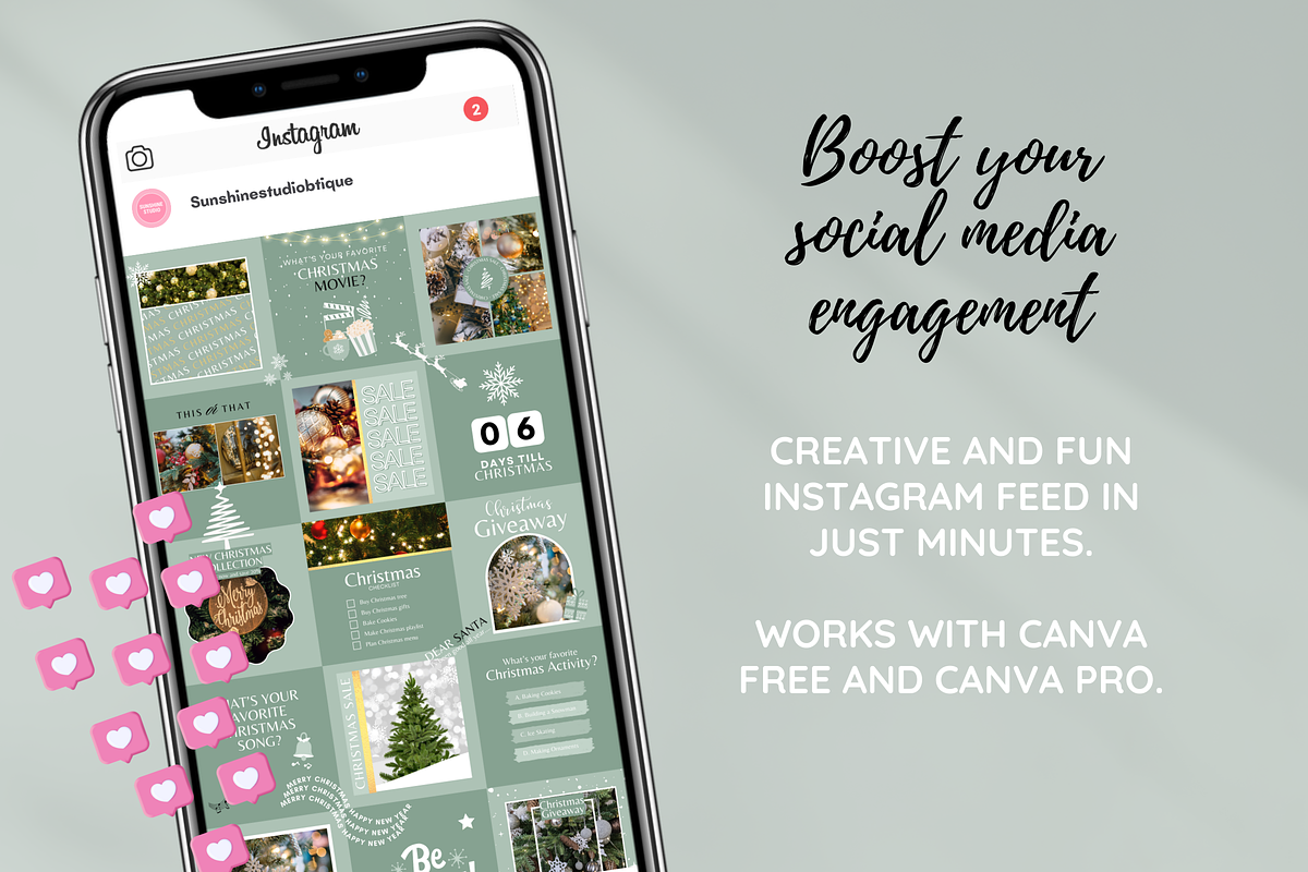 Christmas Instagram Puzzle, a Social Media Template by SunshineStudioBoutique (Photo 4 of 7)