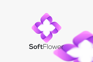 Soft Flower Gradient Color Logo