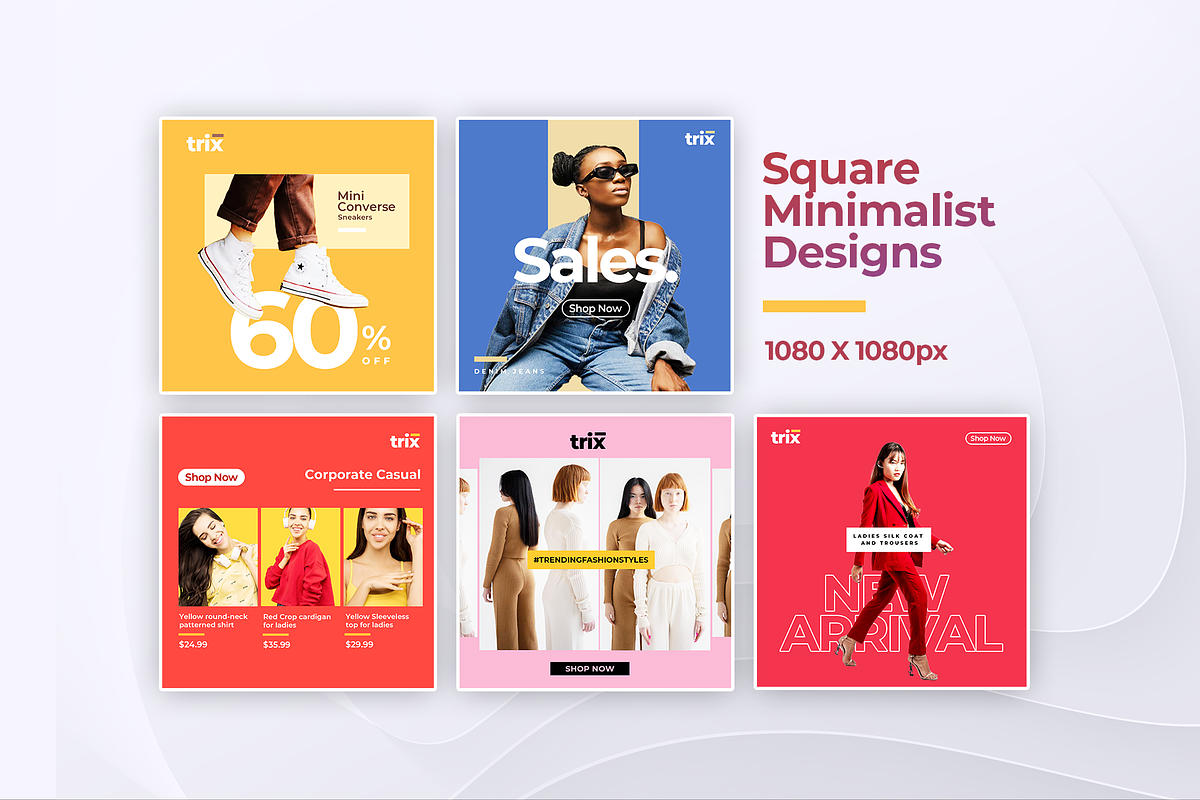 TRIX - 100 Fashion Social Media Pack, a Social Media Template by Vintage Impressions (Photo 3 of 8)