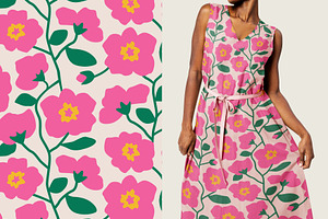 Prairie - Bright, Oversized Florals