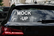 Black Vehicle decal mockup outdoors, a Product Mockup by VetalStock (Thumbnail 1 of 2)