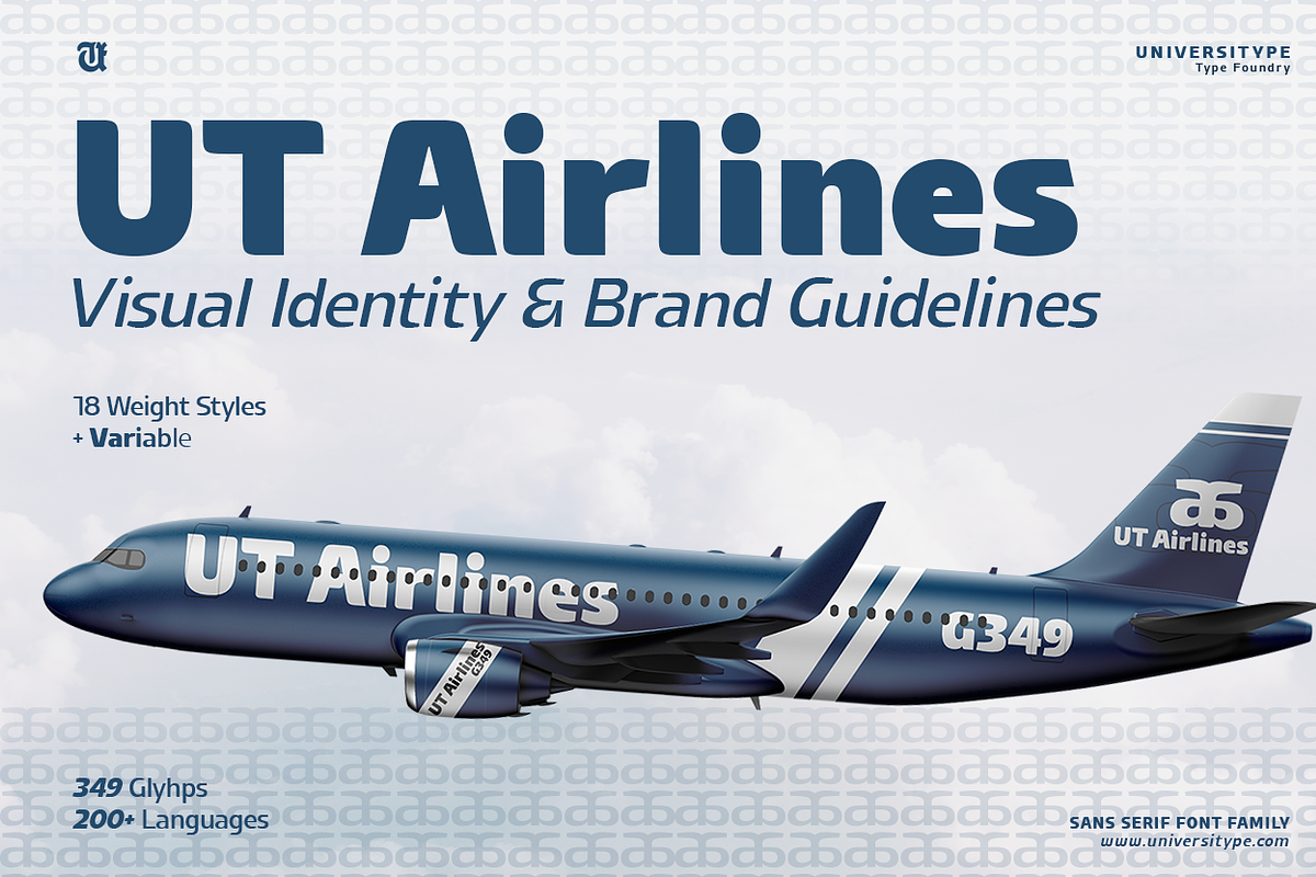 UT Airlines - Humanist Sans Serif, a Sans Serif Font by Universitype (Photo 1 of 12)