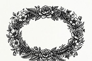50 Elegant Floral Oval Mirror Frame, a Decorative Illustration by Amazin_art (Thumbnail 11 of 29)