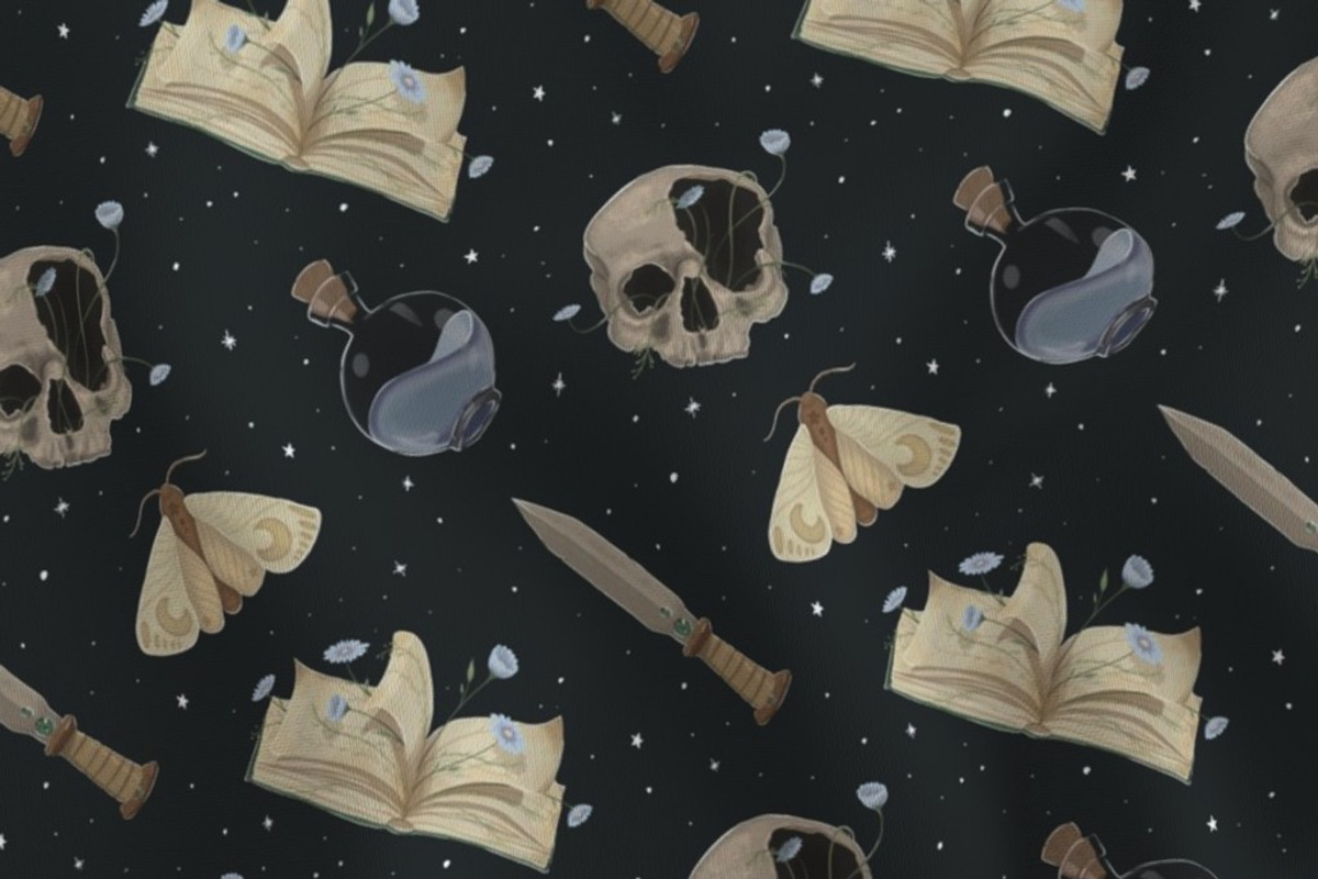 Whimsigoth Seamless Repeat Pattern, a Pattern Graphic by Forest Lily (Photo 3 of 9)