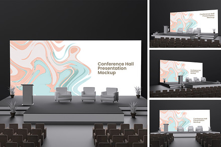 Conference Hall Presentation Mockup, a Wearable Device Mockup by xavier_studio