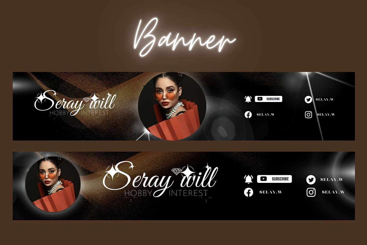 Editable YouTube Branding Kit, a Social Media Template by Jaboor Magics (Photo 3 of 8)