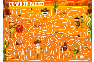 Labyrinth Maze Game,cowboys