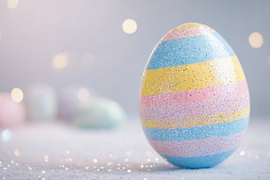 Colorful glitter easter egg design, a Photo by Beautiful things