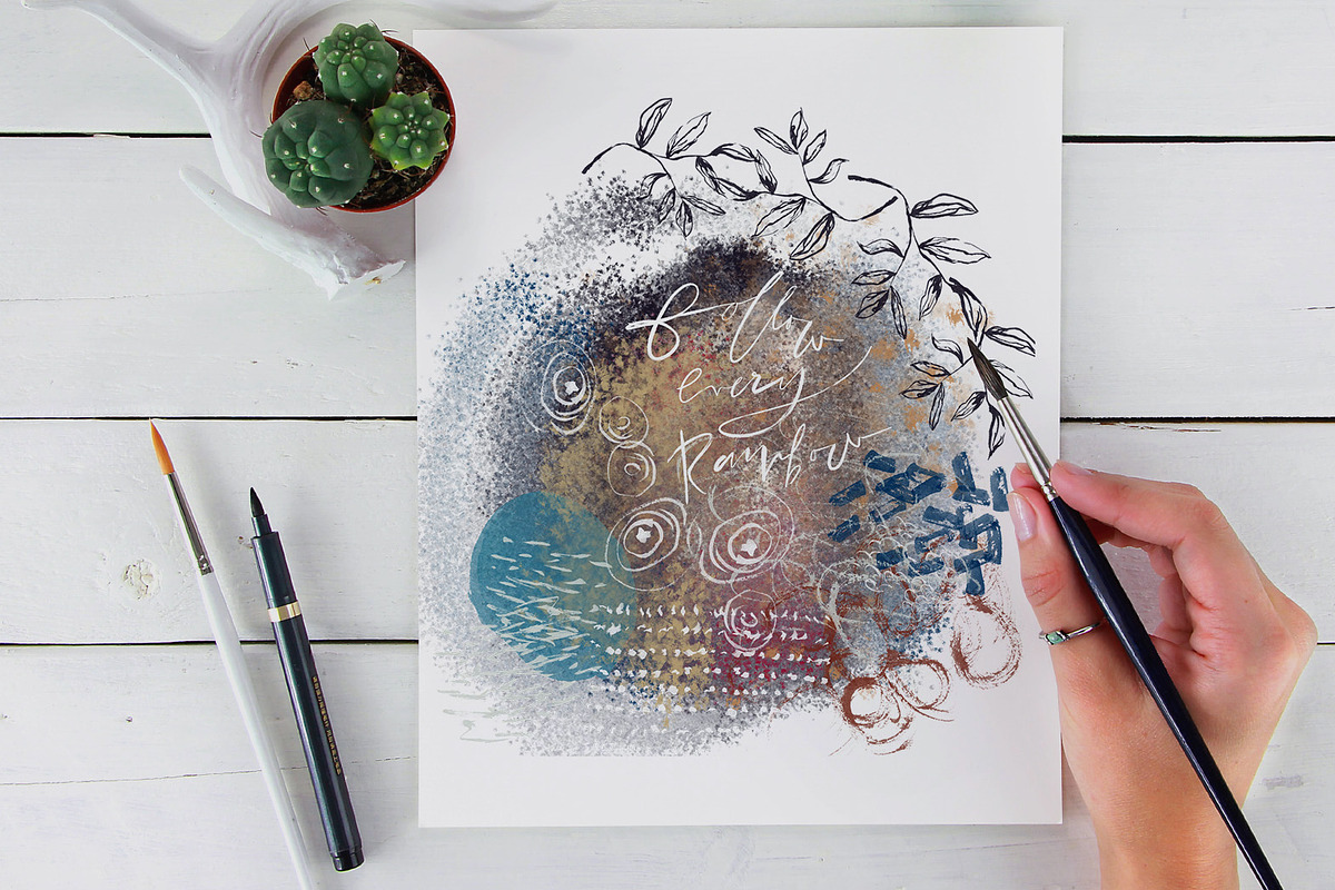 Inky Abstract Procreate Brushes preview 3