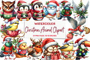 Christmas Animal Clipart, an Illustration by DreamArtGraphic (Thumbnail 1 of 4)