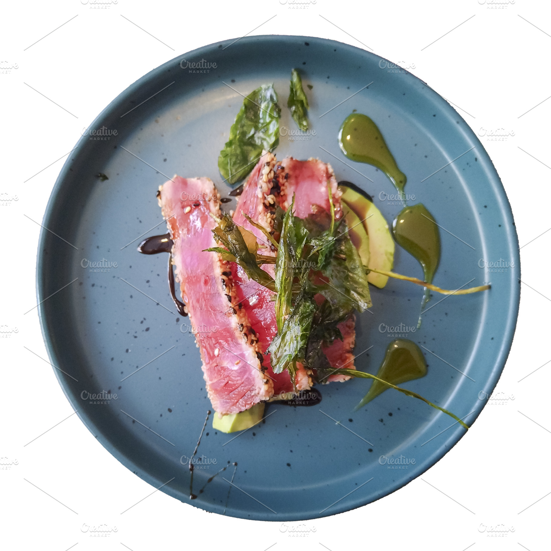 Salmon with tropical fruit, a Photo by DanFLCreativo