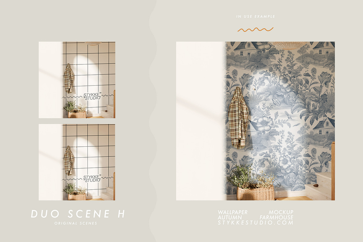 Autumn Farmhouse | WALLPAPER MOCKUP, a Household Mockup by Stykke Studio (Photo 15 of 22)