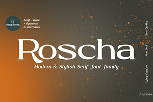 Roscha | Modern Serif Font Disc 50%, a Serif Font by LuhopCreative