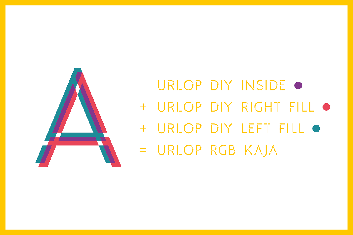 URLOP DIY Right Plus Combined, a Font by FONT-Bud (Photo 6 of 15)