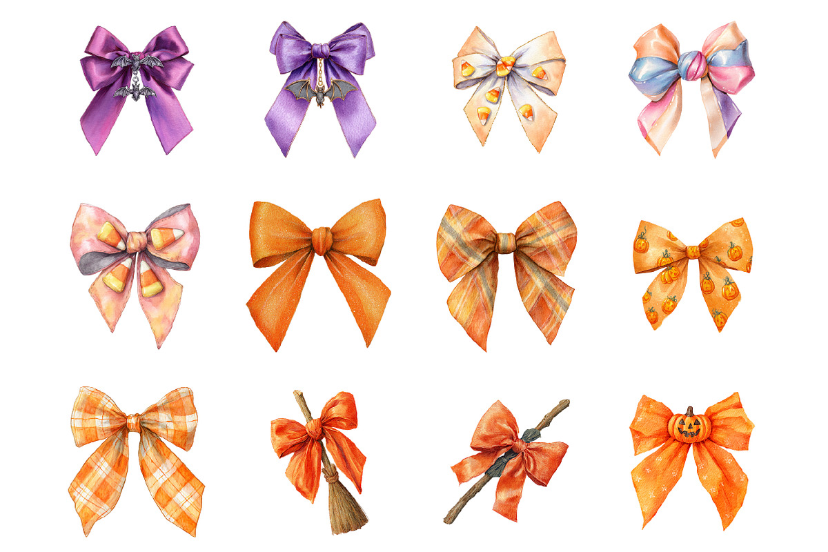 Halloween Bows Clipart, an Illustration by Design Market (Photo 3 of 3)