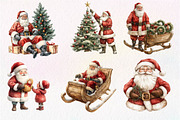 Vintage Santa Claus Clipart, an Illustration by Dream Creation (Thumbnail 4 of 7)