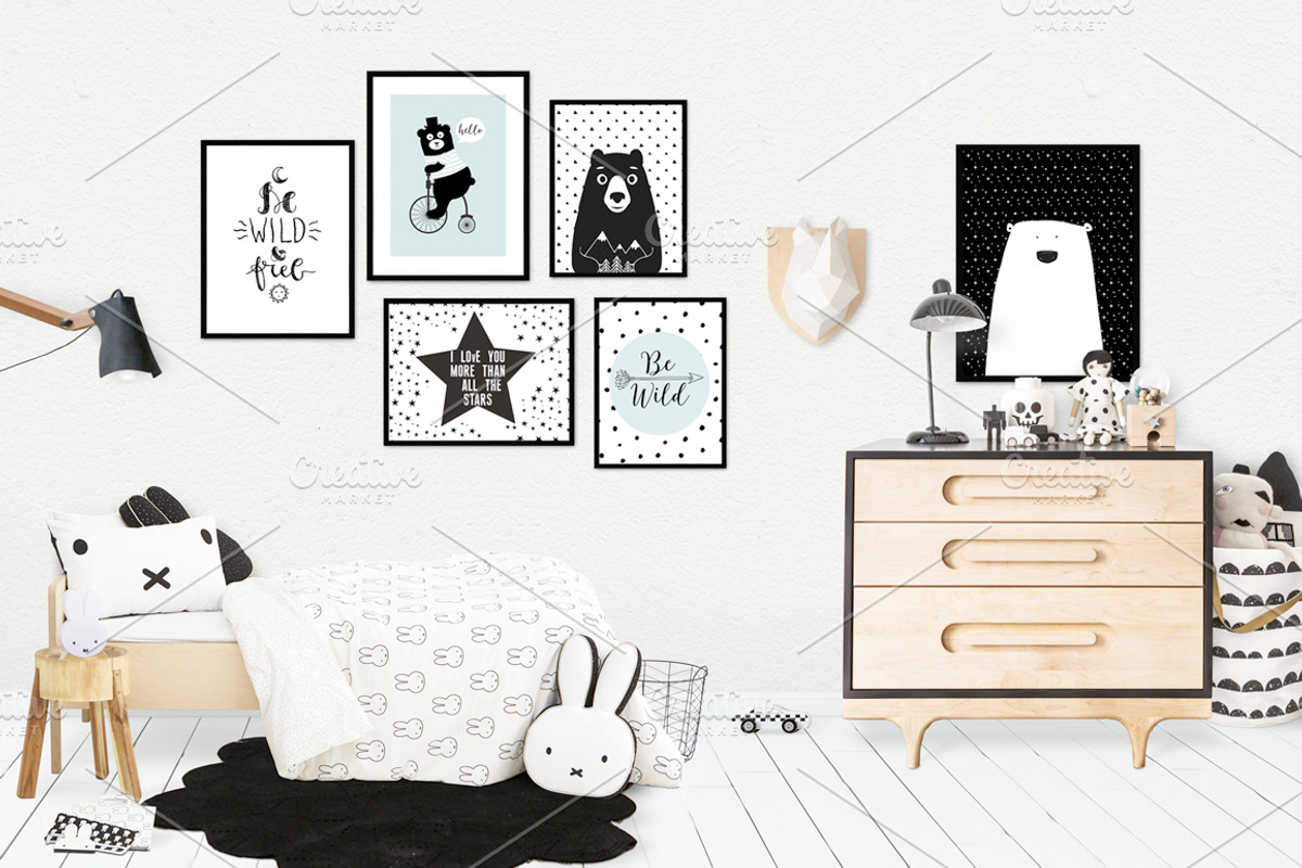 Kids Room Wall/Frame Mock Up 27, a Print Template by Whimsicality (Photo 4 of 6)