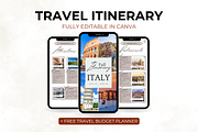 Editable Trip Itinerary for Canva, a Templates & Theme by Digital By Nikoleta (Thumbnail 1 of 11)