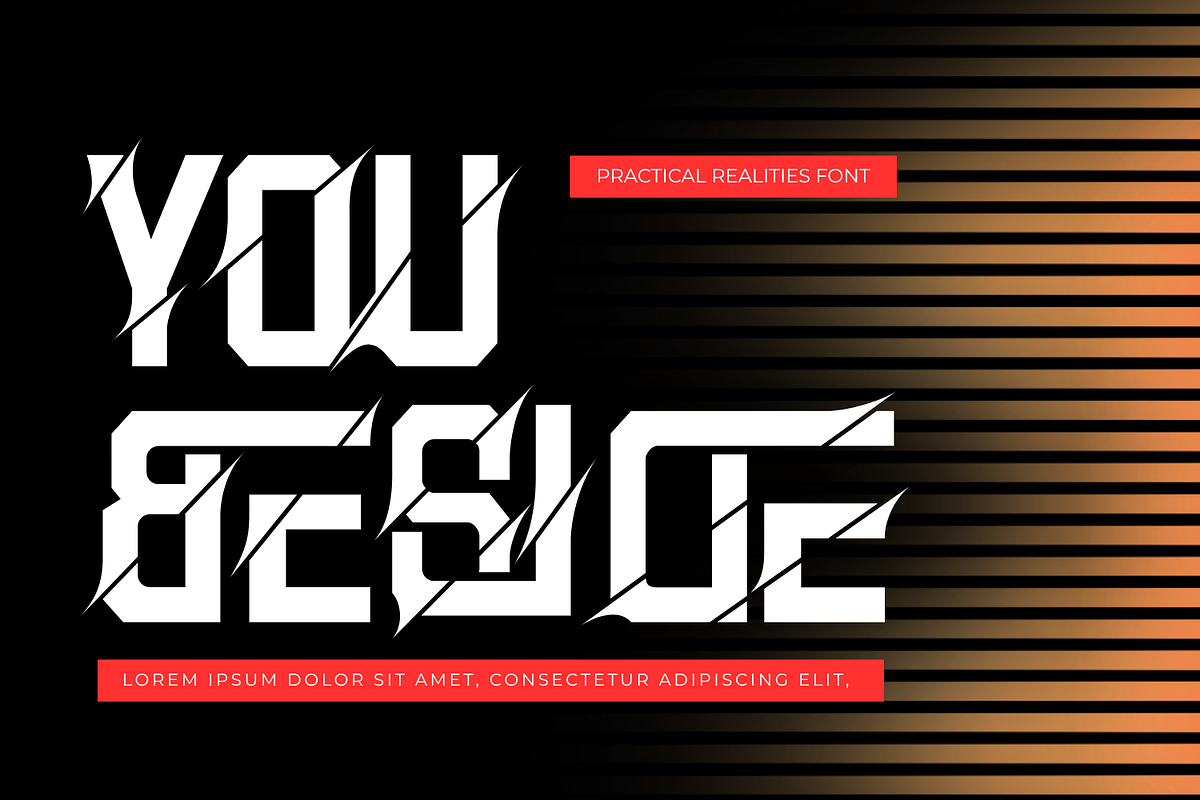 PRACTICAL REALITIES - CYBERPUNK FONT, a Sans Serif Font by 177Studio (Photo 4 of 8)