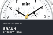 Watch face vector drawing- BRAUN, an Object Graphic by Iamjaydesign (Thumbnail 1 of 6)