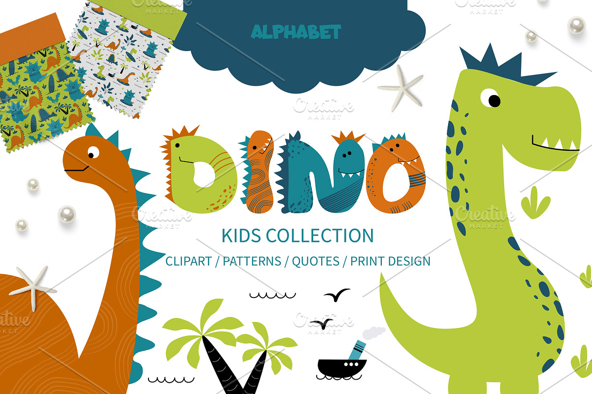 Dino Kids Collection Alphabet, an Animal Illustration by Iryna Danyliuk (Photo 1 of 7)