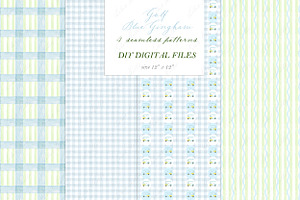 Golf Light Blue Gingham DIY