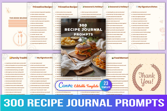 300 Recipe Journal Prompts preview 5